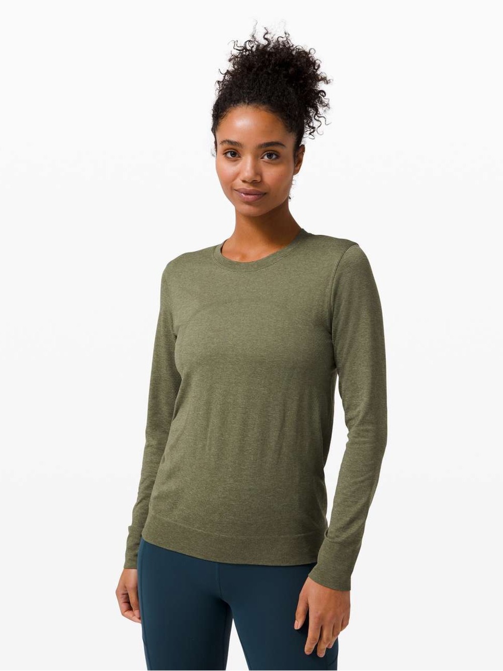 Lululemon Women’s Swiftly Breathe Long Sleeve Willow Green/Army Green Size 8